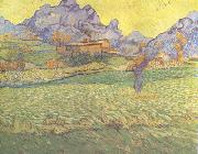 Vincent Van Gogh A Meadow in the Mounatains:Le Mas de Saint-Paul (nn04) oil on canvas